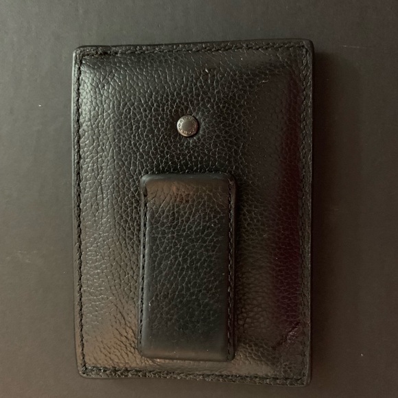 Men’s Coach Card holder with money clip back - Picture 2 of 4